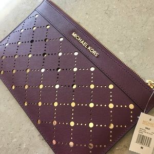 NWT Michael Kors Violet Clutch